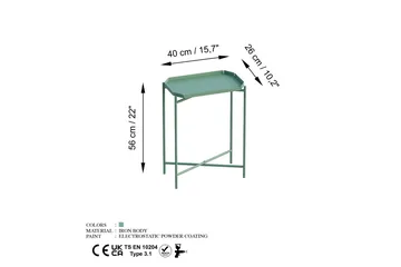 Mamta Sofabord 26 cm - Green - Møbler - Bord - Sofabord & salongbord