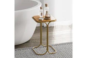 Mamta Sofabord 30 cm - Gull/Naturell - Møbler - Bord - Sofabord & salongbord