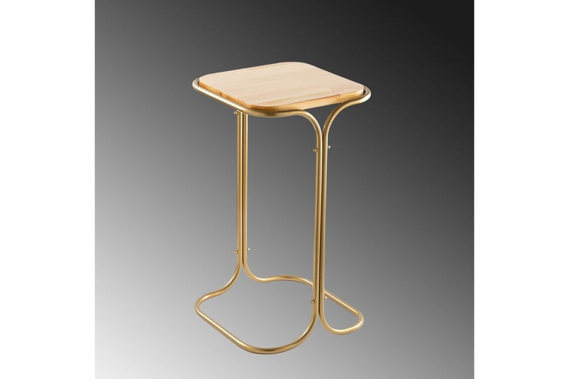 Mamta Sofabord 30 cm - Gull/Naturell - Møbler - Bord - Sofabord & salongbord