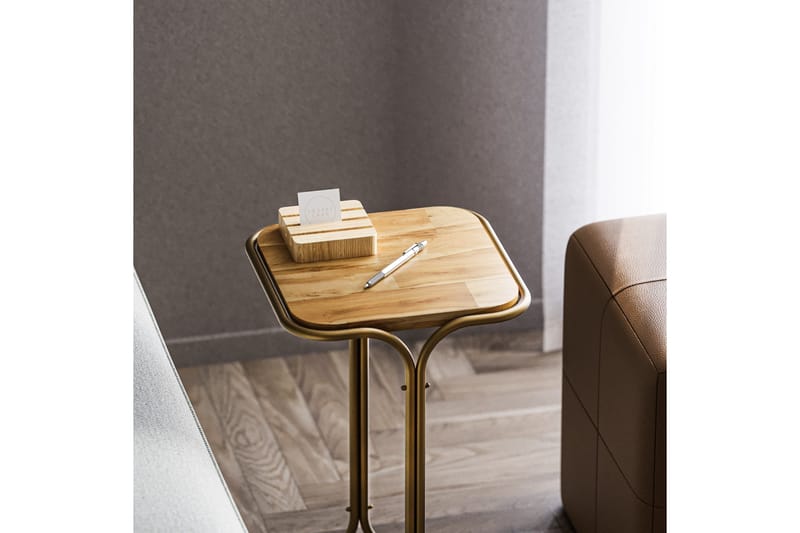 Mamta Sofabord 30 cm - Gull/Naturell - Møbler - Bord - Sofabord & salongbord