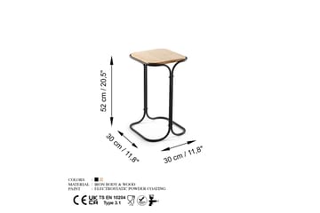 Mamta Sofabord 30 cm - Svart/Naturell - Møbler - Bord - Sofabord & salongbord