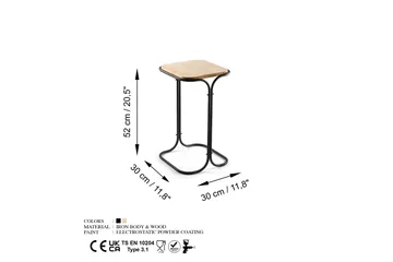 Mamta Sofabord 30 cm - Svart/Naturell - Møbler - Bord - Sofabord & salongbord