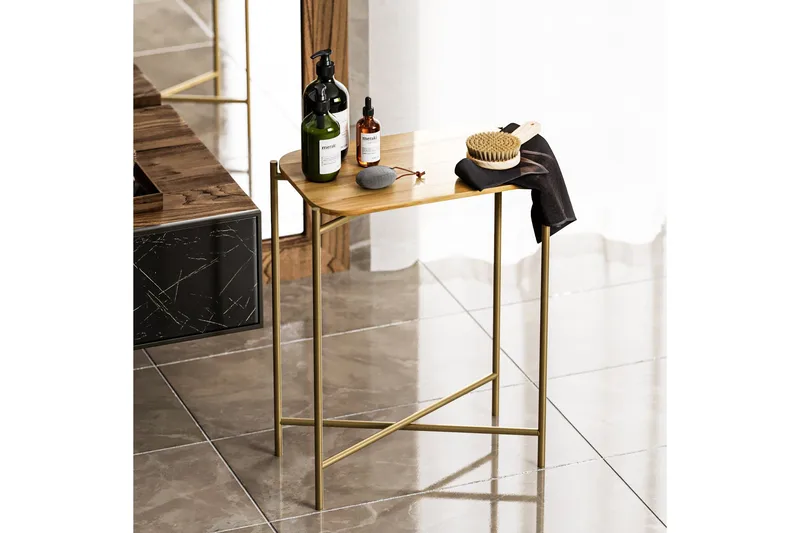 Mamta Sofabord 40 cm, Gull/Naturell