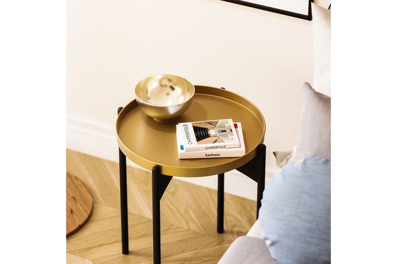 Mamta Sofabord 44 cm - Gull/Svart - Møbler - Bord - Sofabord & salongbord