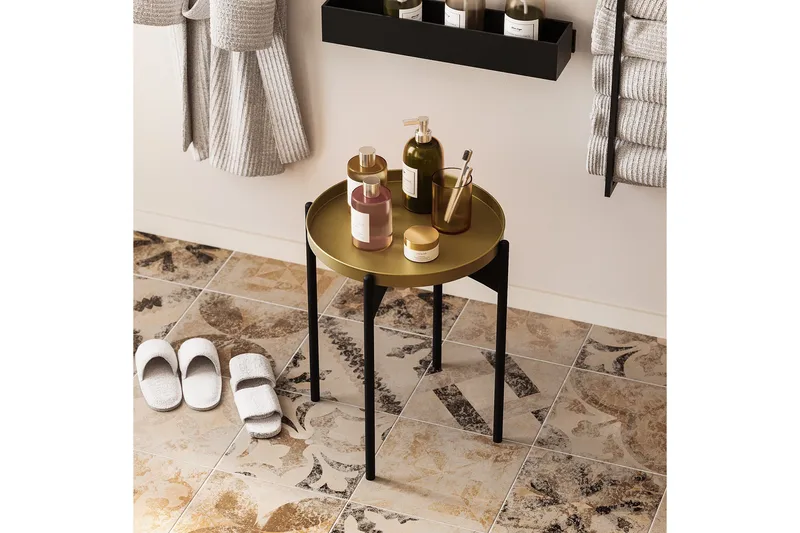 Mamta Sofabord 44 cm - Gull/Svart - Møbler - Bord - Sofabord & salongbord