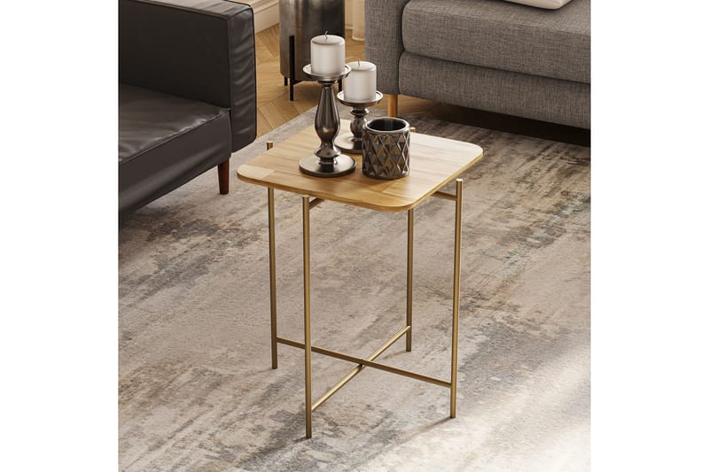 Mamta Sofabord 46 cm, Gull/Naturell