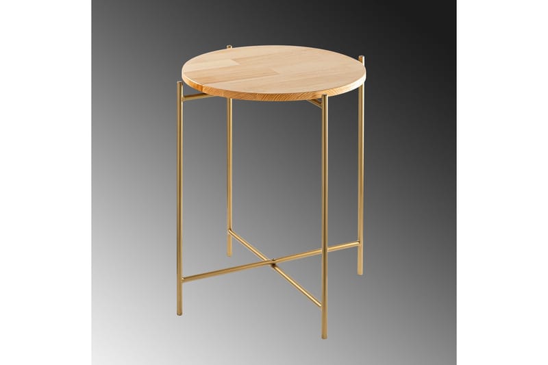 Mamta Sofabord 46 cm - Gull/Naturell - Møbler - Bord - Sofabord & salongbord