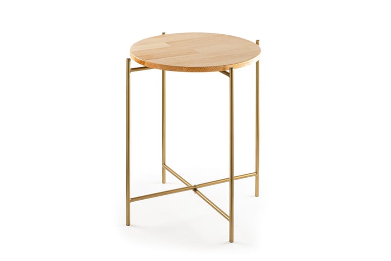 Mamta Sofabord 46 cm - Gull/Naturell - Møbler - Bord - Sofabord & salongbord