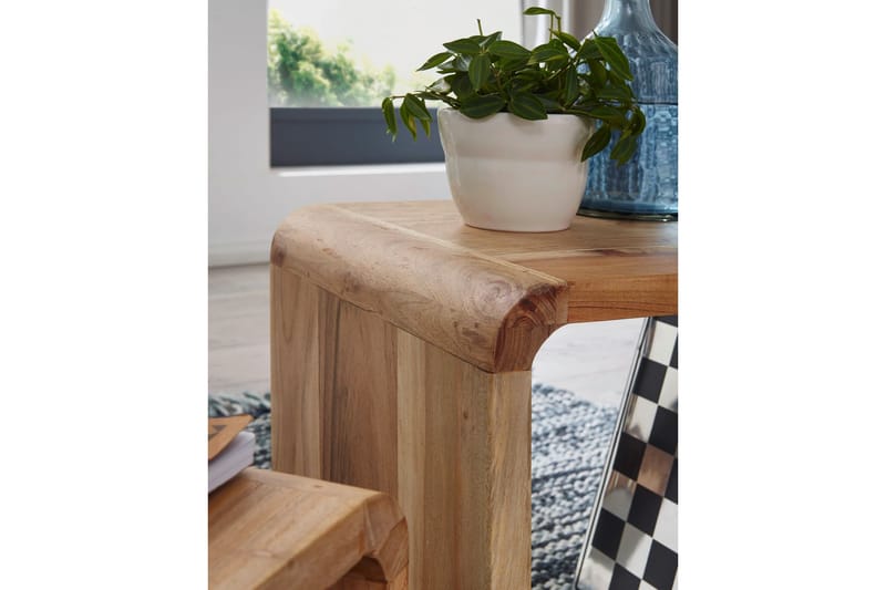 Mancheno Settbord 36 cm 2 Bord - Akasie - Møbler - Bord - Sofabord & salongbord