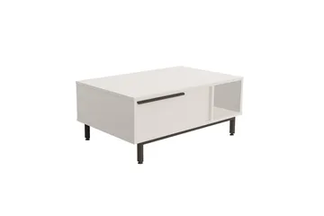 Manku Sofabord 90 cm - Hvit - Møbler - Bord - Sofabord & salongbord