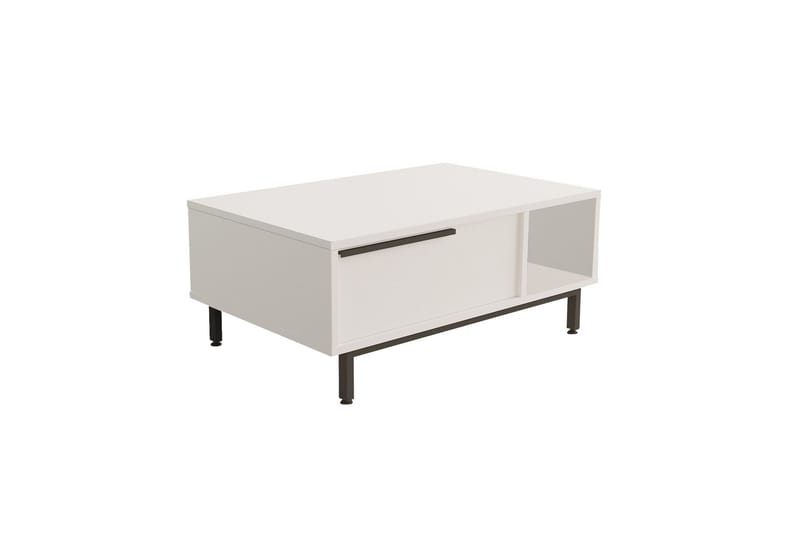 Manku Sofabord 90 cm - Hvit - Møbler - Bord - Sofabord & salongbord