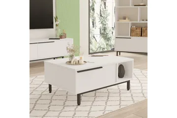 Manku Sofabord 90 cm - Hvit - Møbler - Bord - Sofabord & salongbord