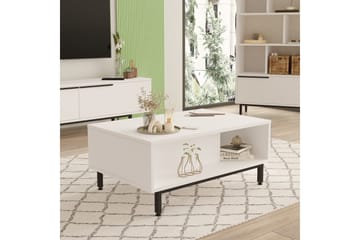Manku Sofabord 90 cm - Hvit - Møbler - Bord - Sofabord & salongbord