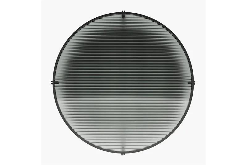 Marinko Rundt Sofabord med Hyller i Glass og Metall - Klar - Møbler - Bord - Sofabord & salongbord