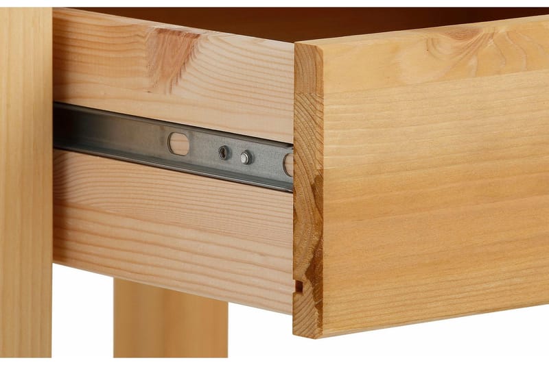 Marzell 60 cm Kvadratisk Sofabord med Skuffer i Massivt Tre - Beige - Møbler - Bord - Sofabord & salongbord