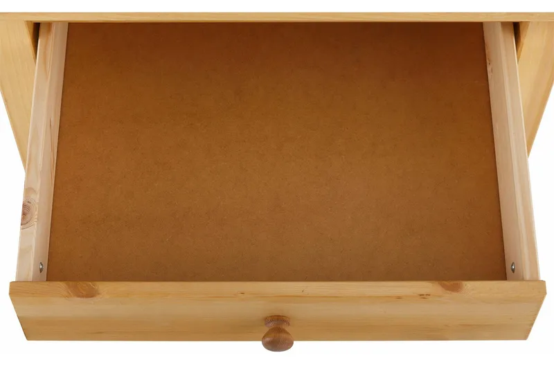 Marzell 60 cm Kvadratisk Sofabord med Skuffer i Massivt Tre - Beige - Møbler - Bord - Sofabord & salongbord