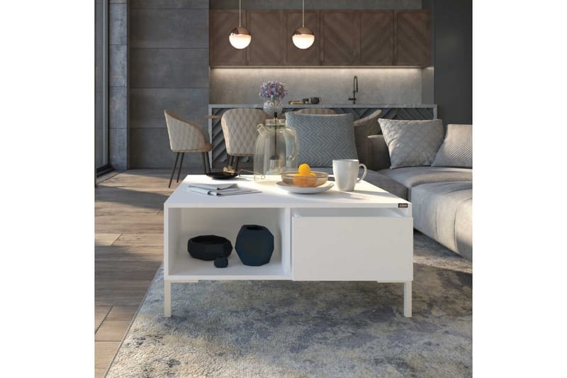 Sofabord Masao Almasi / Hvit - Almasi / Hvit - Møbler - Bord - Sofabord & salongbord