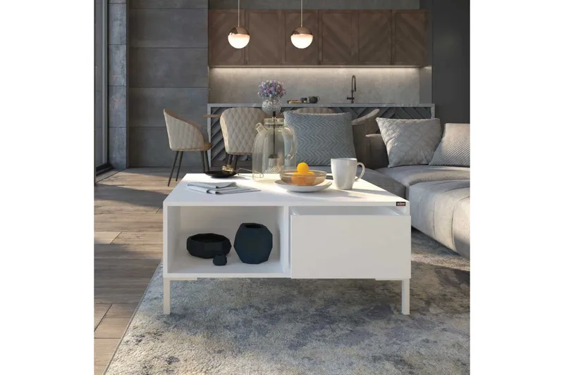 Sofabord Masao Almasi / Hvit - Almasi / Hvit - Møbler - Bord - Sofabord & salongbord