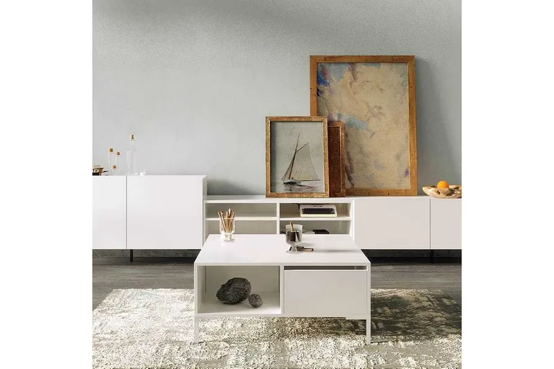 Sofabord Masao Almasi / Hvit - Almasi / Hvit - Møbler - Bord - Sofabord & salongbord