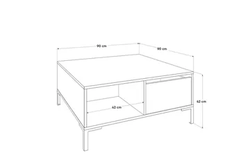 Sofabord Masao Almasi / Hvit - Almasi / Hvit - Møbler - Bord - Sofabord & salongbord