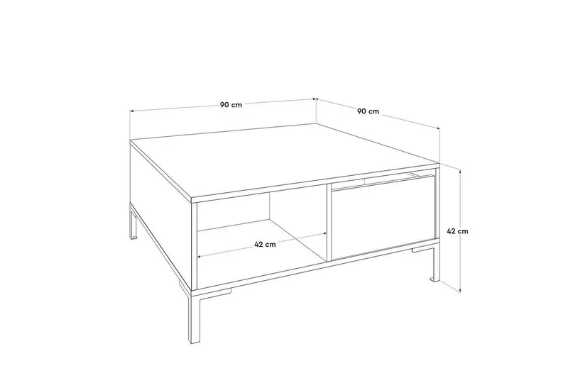 Sofabord Masao Almasi / Hvit - Almasi / Hvit - Møbler - Bord - Sofabord & salongbord