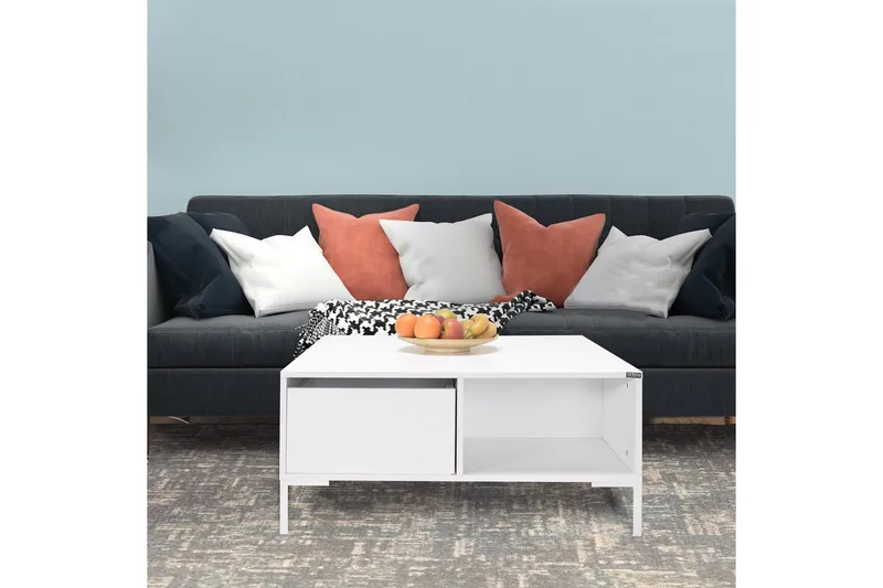 Sofabord Masao Almasi / Hvit - Almasi / Hvit - Møbler - Bord - Sofabord & salongbord
