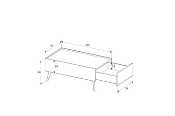 Sofabord Masao Oak - Lyse brun - Møbler - Bord - Sofabord & salongbord