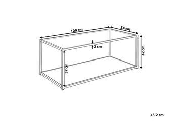 Medora Sofabord 100 cm med Oppbevaringshylle - Svart - Møbler - Bord - Sofabord & salongbord