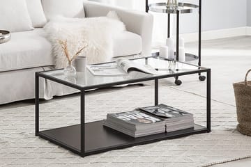 Medora Sofabord 100 cm med Oppbevaringshylle - Svart - Møbler - Bord - Sofabord & salongbord - Sofabord med oppbevaring