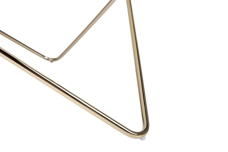 Meerah Sofabord 80 cm Rundt - Glass/Svart/Gull - Møbler - Bord - Sofabord & salongbord