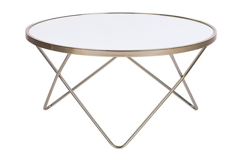 Meerah Sofabord 80 cm Rundt, Hvit