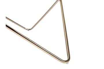 Meerah Sofabord 80 cm Rundt Marmormønster - Glass/Hvit/Gull - Møbler - Bord - Sofabord & salongbord