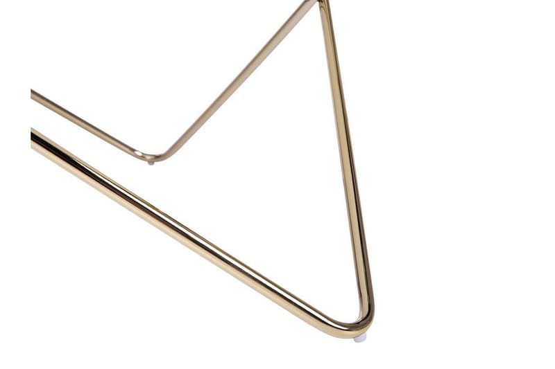 Meerah Sofabord 80 cm Rundt Marmormønster - Glass/Hvit/Gull - Møbler - Bord - Sofabord & salongbord