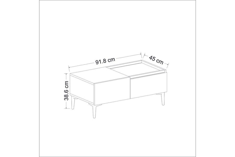Sofabord Mijara Travertin / Antrasitt - Natur/Antrasitt - Møbler - Bord - Sofabord & salongbord