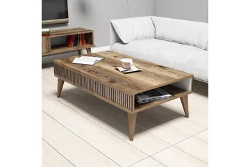 Millay Sofabord 105 cm med Oppbevaringshylle - Valnøttsbrun - Møbler - Bord - Sofabord & salongbord - Sofabord med oppbevaring