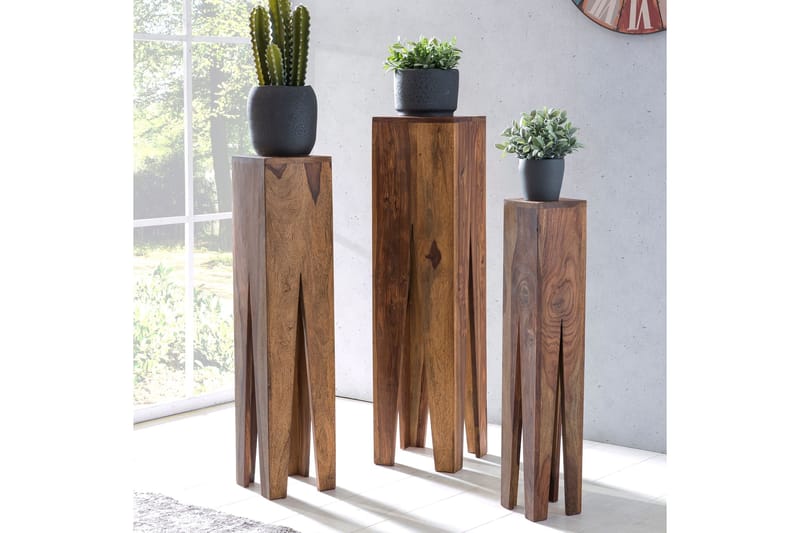 Minasian Settbord 3-pk - Brun - Møbler - Bord - Sofabord & salongbord