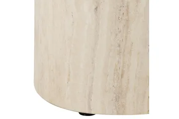 Mirol 33x48 cm Ovalt Sofabord i Stein - Beige - Møbler - Bord - Sofabord & salongbord