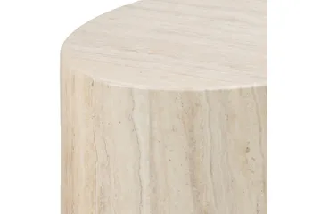 Mirol 33x48 cm Ovalt Sofabord i Stein - Beige - Møbler - Bord - Sofabord & salongbord