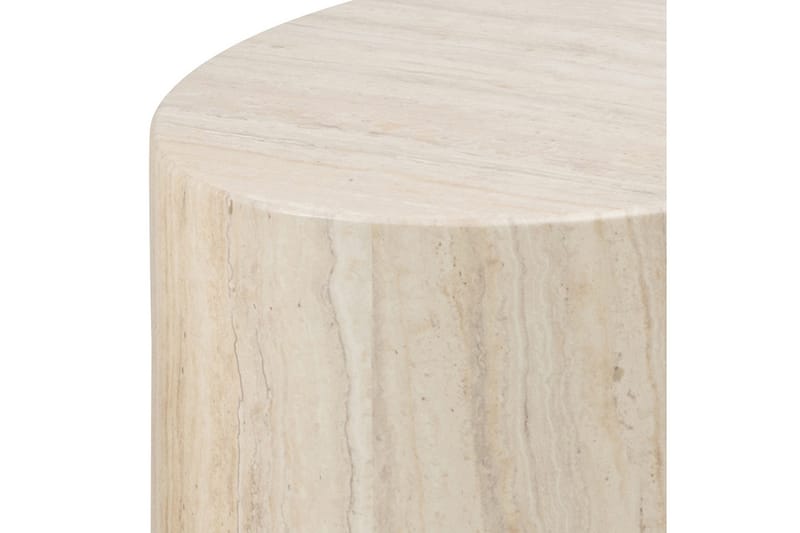 Mirol 33x48 cm Ovalt Sofabord i Stein - Beige - Møbler - Bord - Sofabord & salongbord