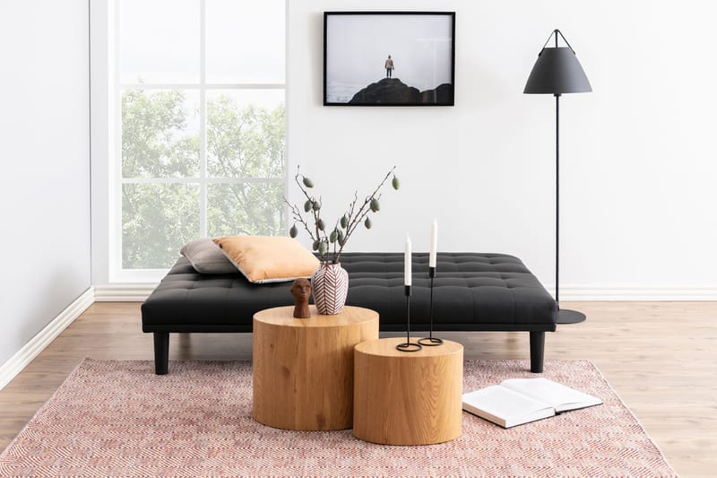 Mirol Satsbord 48 cm Ovalt Sofabord i Eik - Brun - Møbler - Bord - Sofabord & salongbord