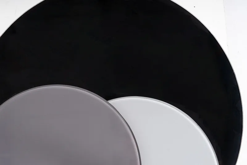 Misovarda Settbord 80 cm Rundt 3 Bord - Glass/Grå/Svart - Møbler - Bord - Sofabord & salongbord