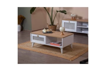 Sofabord Mjudi Hvit / Eik - Hvit / Eik - Møbler - Bord - Sofabord & salongbord