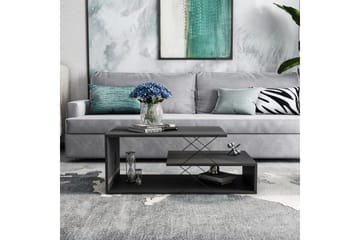 Moengo Sofabord 100 cm med Oppbevaringshylle - Antracit/Svart - Møbler - Bord - Sofabord & salongbord - Sofabord med oppbevaring