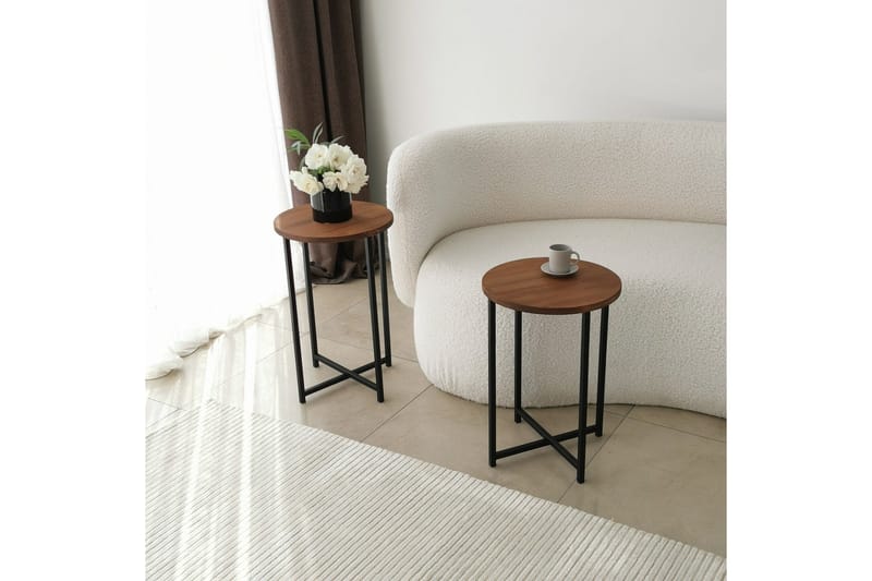 Mogue Sofabord 35x35x35 cm Rundt - Eik - Møbler - Bord - Sofabord & salongbord