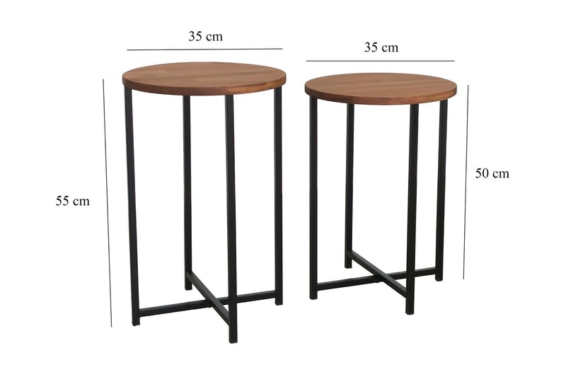 Mogue Sofabord 35x35x35 cm Rundt - Eik - Møbler - Bord - Sofabord & salongbord