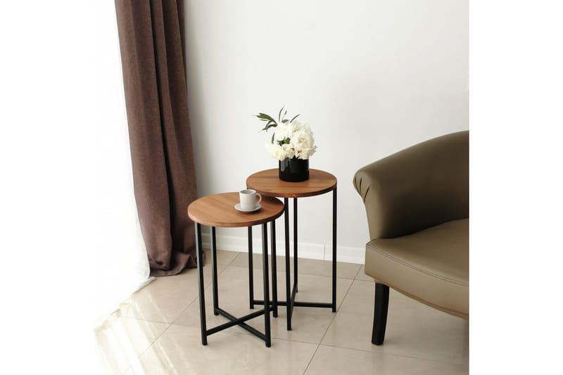 Mogue Sofabord 35x35x35 cm Rundt - Eik - Møbler - Bord - Sofabord & salongbord