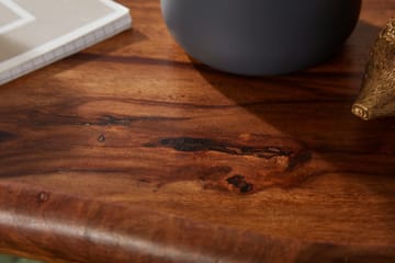 Mondry Sofabord 79 cm Njurformat - Massivt Tre/Svart - Møbler - Bord - Sofabord & salongbord