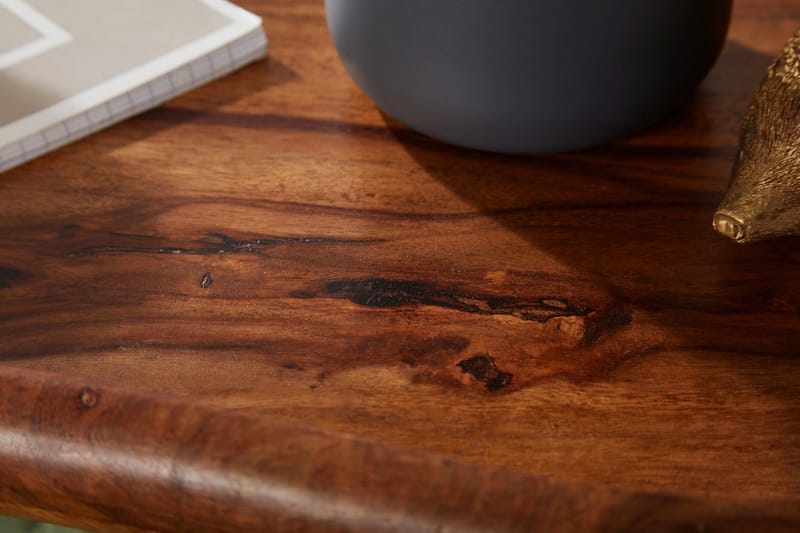 Mondry Sofabord 79 cm Njurformat - Massivt Tre/Svart - Møbler - Bord - Sofabord & salongbord