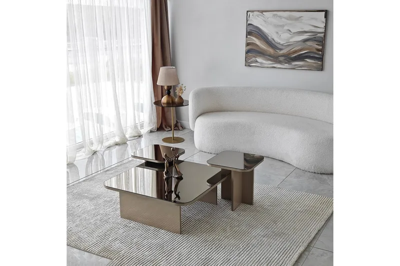 Moosonee Sofabord 80 cm - Beige - Møbler - Bord - Sofabord & salongbord