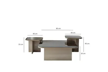 Moosonee Sofabord 80 cm - Beige - Møbler - Bord - Sofabord & salongbord